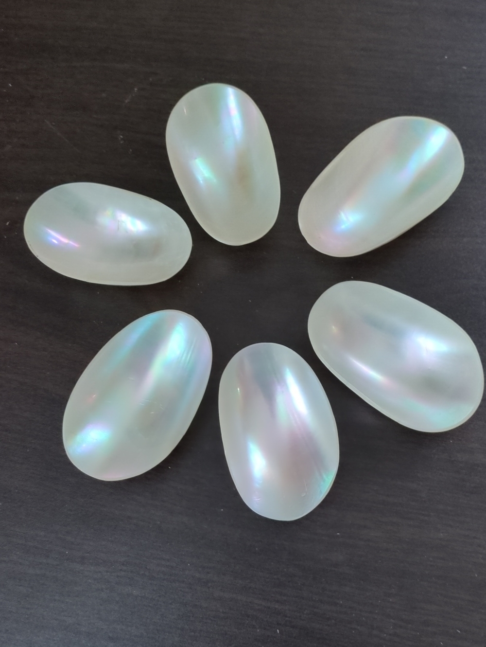 Vintage Mother Of Pearl Hand Carved Caviar Dishes